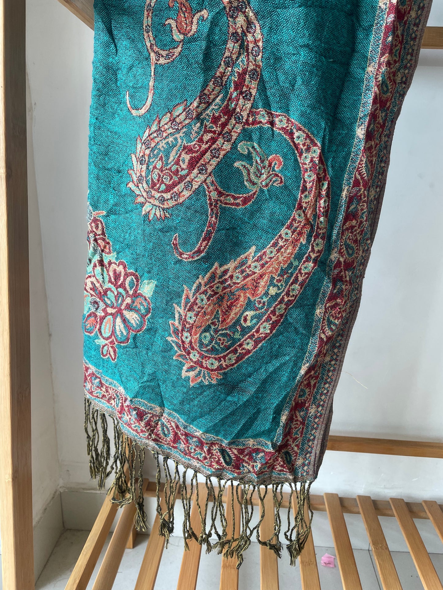 Royal Blue Handwoven Shawl