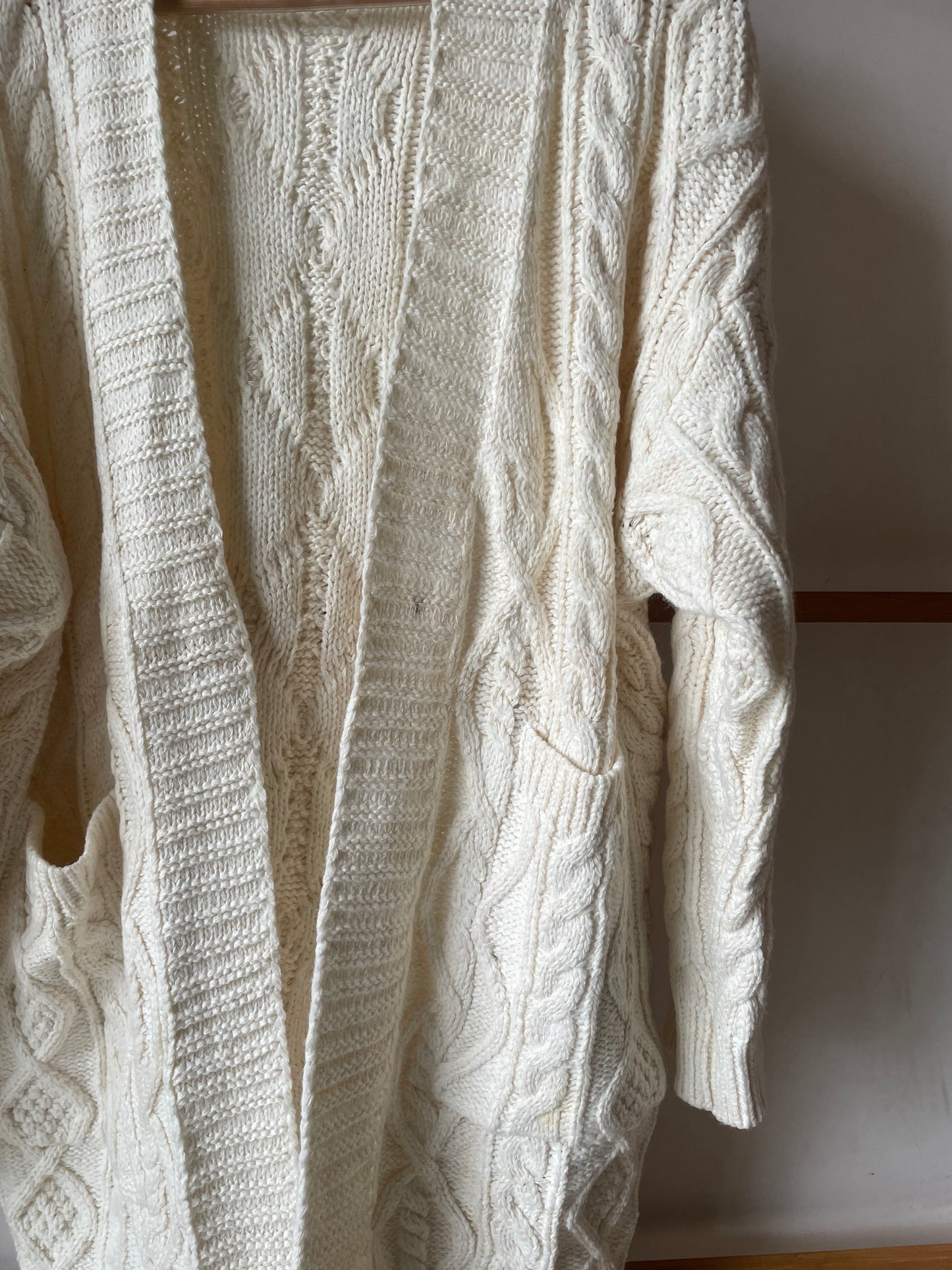 White Handwoven Woollen Coat